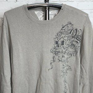 NWT QUICKSILVER VINTAGE 90'S MEN'S SEMI DISTRESSED "BEDLAM" SWEATER SIZE XL